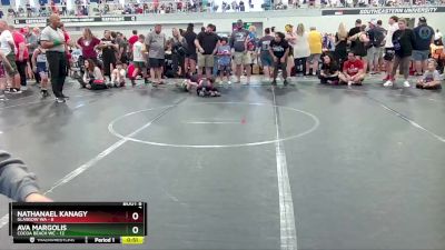 60 lbs Semis & 1st Wrestleback (8 Team) - Ava Margolis, Cocoa Beach WC vs Nathanael Kanagy, Glasgow WA