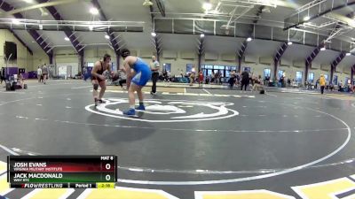 285 lbs Cons. Round 4 - Josh Evans, Virginia Military Institute vs Jack MacDonald, WNY RTC