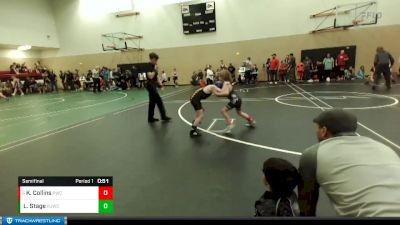 62 lbs Semifinal - Kalen Collins, Punisher Wrestling Company vs Luke Stage, Rainier Junior Wrestling Club