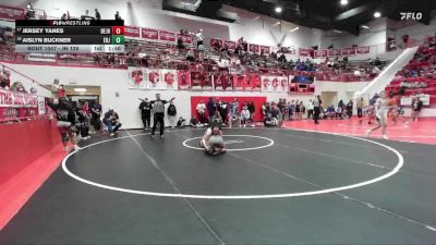 JH 126 lbs Semifinal - Jersey Yanes, DEER CREEK JH vs Aislyn Buckner, EL RENO JH