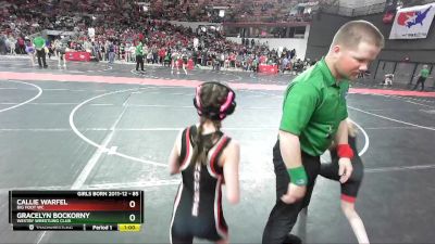 85 lbs Cons. Round 2 - Gracelyn Bockorny, Westby Wrestling Club vs Callie Warfel, Big Foot WC