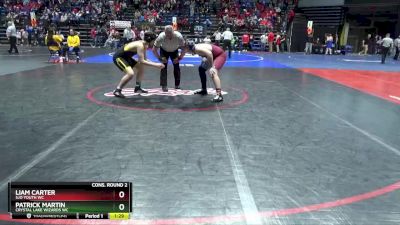 178 lbs Cons. Round 2 - Patrick Martin, Crystal Lake Wizards WC vs Liam Carter, SJO Youth WC