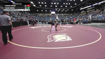 100 lbs Quarterfinal - Sophia Bauer, Great Bend Hs vs Sadie Kuehn, Goddard-Eisenhower Hs