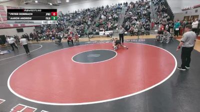 160 lbs Quarterfinal - Aaron Andrew, Palmyra Area Hs vs Peter Dombach, J P Mccaskey Hs