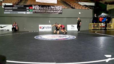 Junior Boys - 215 lbs Quarters - Leonidus Chhav, Red Wave Wrestling vs Levi Cook, Turlock Wrestling Club