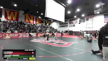 120 lbs Cons. Round 2 - Jovanny Montes, Paramount vs CJ Medina, Mission Viejo