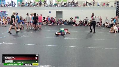 150 lbs Round 1 (4 Team) - Adam Cox, Glasgow WA vs CJ Liddie, Applied Pressure X Kame Style