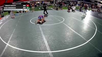 125 lbs Champ. Round 3 - Adalie Hazlett, Montana vs Sage Wierzbicki, Montana