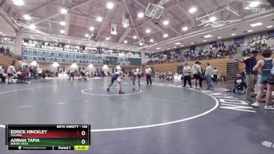 126 lbs Cons. Round 2 - Adrian Tapia, Bonita Vista vs Edrick Hinckley, Yucaipa