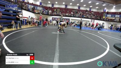 52 lbs Quarterfinal - Blaine Horton, Newkirk Takedown Club vs Jayce CLARK, Division Bell Wrestling