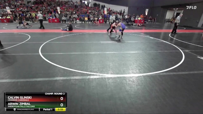 135 lbs Champ. Round 2 - Arwin Zimbal, Sheboygan Falls Falcons vs ...