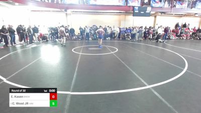 120 lbs Round Of 32 - Ezekiel Kasen, Brookline vs Cale Wood JR, Haverhill