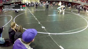 138 lbs Champ. Round 1 - Brinley Pohl, Minden Wrestling Club vs Marin O`Connor, Little Hammers Wrestling Club