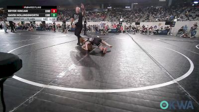 75 lbs Quarterfinal - Bryer Kincaid, Cowboy Wrestling Club vs Gavin Hollingsworth, Coweta Tiger Wrestling