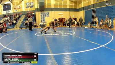 175 lbs Round 1 (8 Team) - Remington Oliver, Delta Wrestling Club Inc. vs Brycen Shafer, Oak Hill Wrestling Club