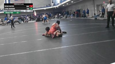 157 lbs Consi Of 32 #1 - Ryan Hayes, Sacred Heart - UnAttached vs Luke Bender, F&m