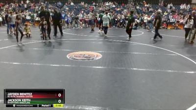 70 lbs Semifinal - Jackson Keith, Rivertown Wrestling vs Jayden Benitez, KC Elite Training Center