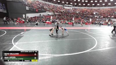 66 lbs Cons. Round 4 - Bain Wiegel, Sarbacker Wrestling Academy vs Boyd Gilliland, LAW