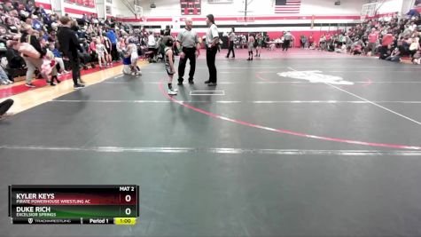 55 lbs Quarterfinal - Kyler Keys, Pirate Powerhouse Wrestling Ac vs Duke Rich, Excelsior Springs