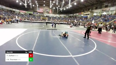 81 lbs Quarterfinal - Trace Safken, Black Fox Academy vs Kolson Thurmon, High Kaliber