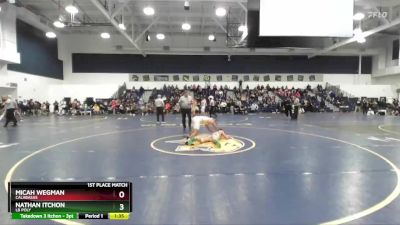 126 lbs 1st Place Match - Micah Wegman, Calabasas vs Nathan Itchon, LB Poly