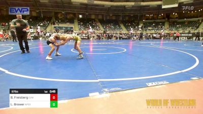 67 lbs Consi Of 4 - Bowen Freisberg, Caney Valley Wrestling vs Lincoln Brower, Apex