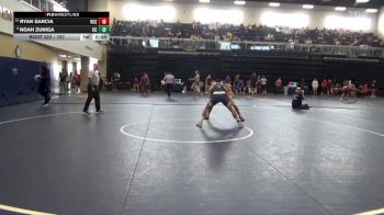 157 lbs Champ. Round 2 - Noah Zuniga, Cerritos College vs Ryan Garcia, Victor Valley College