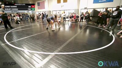 145-155 lbs Rr Rnd 2 - Corey Harris, HURRICANE WRESTLING ACADEMY vs Shelby Correa, Team Tulsa Wrestling Club