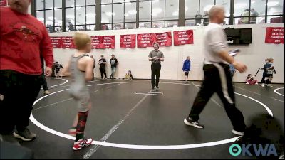 49 lbs Round Of 16 - Briggs Cole, Weatherford Youth Wrestling vs Tatum Garbutt, Carl Albert