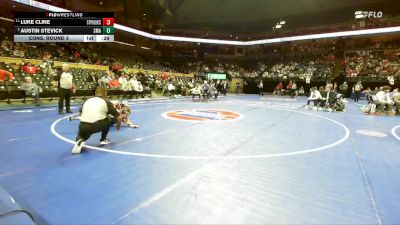 132 Class 3 lbs Cons. Round 3 - Austin Stevick, St. Michael The Archangel vs Luke Cline, St. Pius X (Kansas City)