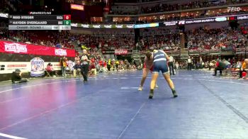 2A-285 lbs Champ. Round 1 - Hayden Overgaard, Bishop Heelan Catholic vs Reid Steger, Kuemper Catholic