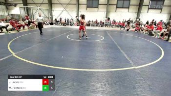 141 lbs Quarterfinal - Jizaiah Lopes, Bridgewater vs Michael Pestana, Rhode Island College