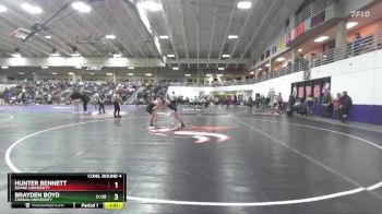 125 lbs Cons. Round 4 - Brayden Boyd, Corban University vs Hunter Bennett, Doane University