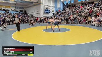 150 lbs Quarterfinal - Justin Craig, Sussex Central H S vs Case Dempsey, Lake Forest H S