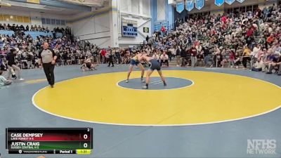 150 lbs Quarterfinal - Justin Craig, Sussex Central H S vs Case Dempsey, Lake Forest H S