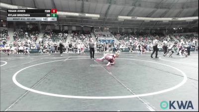80 lbs Quarterfinal - Tegan Jones, Ponca City Wildcat Wrestling vs Rylan Brezinka, Shelton Wrestling Academy