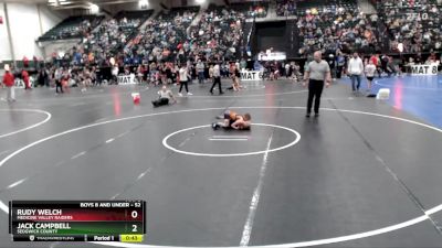 52 lbs Cons. Round 2 - Rudy Welch, Medicine Valley Raiders vs Jack Campbell, Sedgwick County