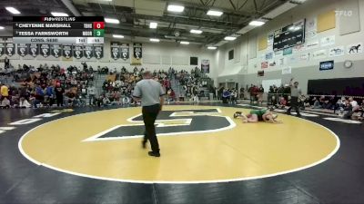 145 lbs Cons. Semi - Cheyenne Marshall, Thunder Basin vs Tessa Farnsworth, Moorcroft