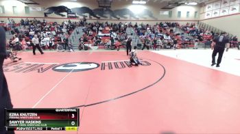 92 lbs Quarterfinal - Sawyer Haskins, Cherry Creek Wrestling Club vs Ezra Knutzen, Piranha Wrestling Club