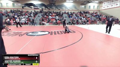 92 lbs Quarterfinal - Sawyer Haskins, Cherry Creek Wrestling Club vs Ezra Knutzen, Piranha Wrestling Club