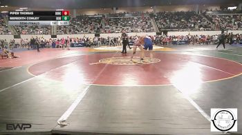 140 lbs Semifinal - Piper Thomas, Duncan Lady Demons vs Meredith Conley, Bixby JH Girls