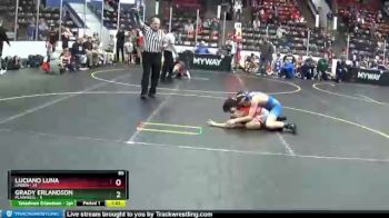 85 lbs Round 3 (4 Team) - Luciano Luna, Linden vs Grady Erlandson, Plainwell