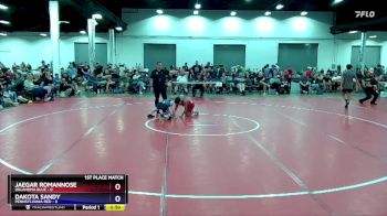 92 lbs Placement Matches (8 Team) - Jaegar RomanNose, Oklahoma Blue vs Dakota Sandy, Pennsylvania Red