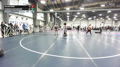 180 lbs 7th Place - Dylan Ross, RI vs Darrian Watlington, NC