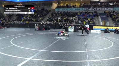 117 lbs Quarterfinal - Karissa Turnwall, Emmanuel University vs Yu Sakamoto, Northern Michigan University