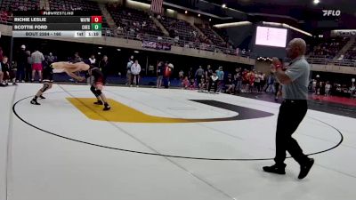 160 lbs Semifinal - Richie Leslie, Waymart vs Scottie Ford, Chestertown