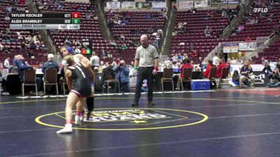 106 lbs First Round - Taylor Keckler, Gettysburg-G vs Aliza Brambley, Bedford-G