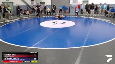 74 lbs Round 1 - Carter Rice, Mat-Su Matmen vs Morgan Martin, Valdez Youth Wrestling Club Inc.