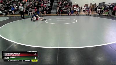 135 lbs Quarterfinal - Korben Warner, Dexter Youth Wrestling vs Ryan Sharp, Victory