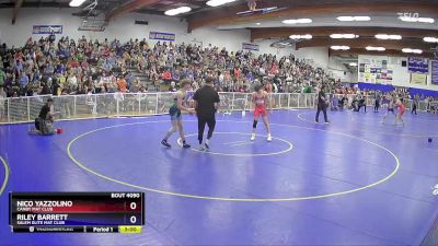 150 lbs Quarterfinal - Nico Yazzolino, Canby Mat Club vs Riley Barrett, Salem Elite Mat Club